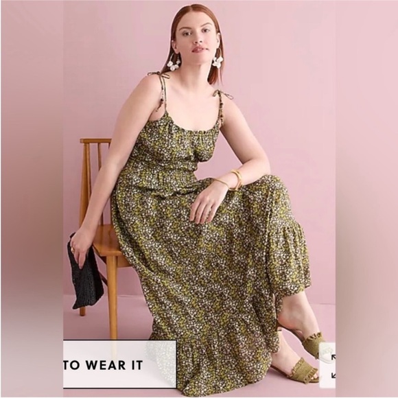 Jcrew green floral dress - Picture 4 of 9
